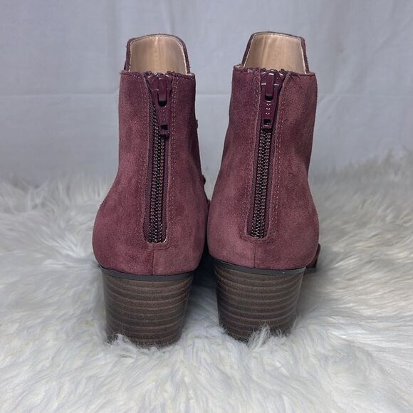 Sole Society Bellevue Bordeaux Corset Ankle Booties Sz 7.5 - Picture 4 of 8